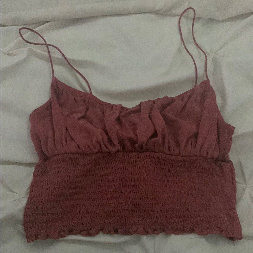 Elegant Mauve Spaghetti Strap Top